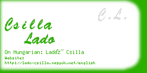 csilla lado business card